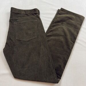 J.Crew 770 Straight Fit Corduroy Pants Mens 34x34 Olive Green Stretch Cotton